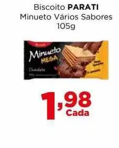 Supermercados Mundial Biscoito Parati Minueto Varios Sabores oferta