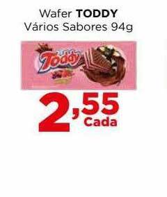Supermercados Mundial Wafer Toddy Varios Sabores oferta