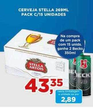 Supermercados Mundial Cerveja Stella oferta