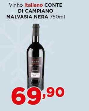 Supermercados Mundial Vinho Italiano Conte Di Campiano Malvasia Nera oferta