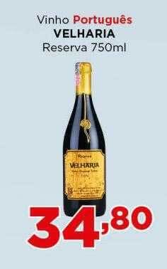 Supermercados Mundial Vinho Português Velharia Reserva oferta