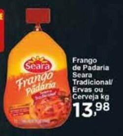 Rossi Supermercado Frango de padaria Seara tradicional/ Ervas ou cerveja 1kg oferta