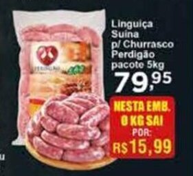 Rossi Supermercado Linguica Suina P/ Churrasco Perdigao 1kg oferta