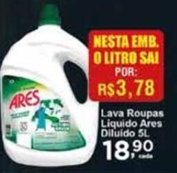Rossi Supermercado Lava roupas Liquido Ares Diluido 1L oferta