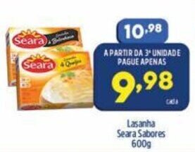 Arena Atacado Lasanha Seara sabores 600g oferta