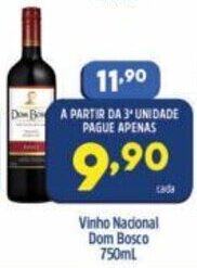 Arena Atacado Vinho Nacional Dom Bosco 750ml oferta