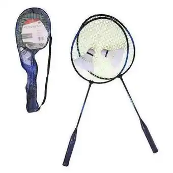 Kit badminton 5 peças - 2 raquetes + 2 petecas + 1 bolsa