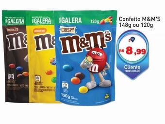 Tonin Superatacado Confeito m&m's 148g ou 120g oferta