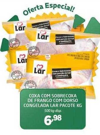 Cooper Coxa Com Sobrecoxa De Frango Com Dorso Congelada Lar Pacote Kg oferta