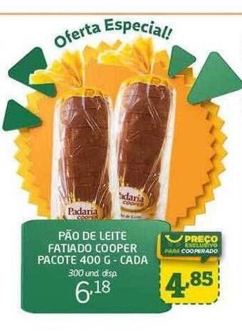 Cooper Pão De Leite Fatiado Cooper Pacote - Cada oferta