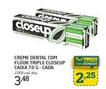 Cooper Creme Dental Com Flúor Triple Closeup Caixa - Cada oferta