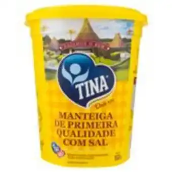 Manteiga de primeira qualidade com sal tina pote 500g