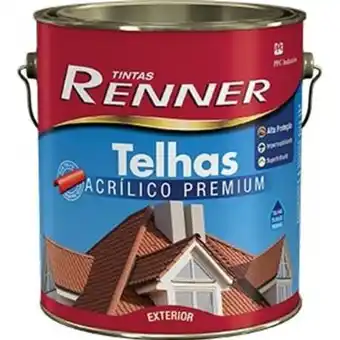 Tumelero Tinta renner telhas brilhante 3,6l cinza grafite oferta