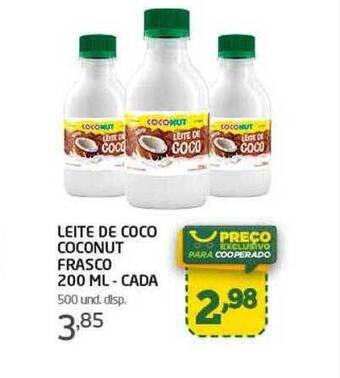 Cooper Leite De Coco Coconut Frasco oferta