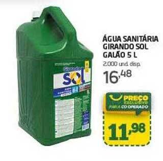 Cooper água Sanitária Girando Sol Galão oferta