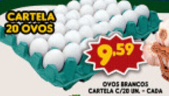 Supermercados Cristal Ovos Brancos Cartela c/20 un. cada oferta
