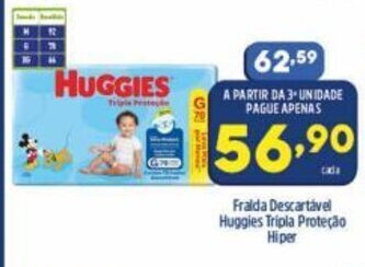 Arena Atacado Fralda Descartavel Huggies Tripla Protecao Hiper oferta