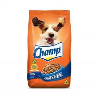 Ração para cães adultos sabor carne & cereal champ 900g