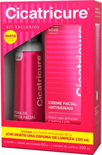 Farmácias Pague Menos Creme facial antissinais cicatricure 60g gratis espuma de limpeza cicatricure 100ml oferta
