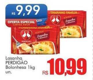 Supermercados Koch Lasanha Perdigão Bolonhesa oferta