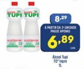 Alcool Tupi 70 Inpm 1L