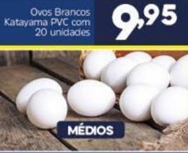 Ovos Brancos Katayama PVC com 20 unidades