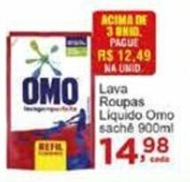 Rossi Supermercado Lava roupas liquido Omo Sache 900ml oferta
