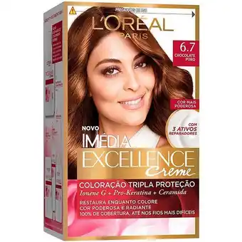 Tintura imédia excellence 6.7 chocolate caixa
