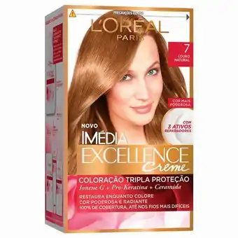 Tintura imédia excellence 7 louro natural caixa