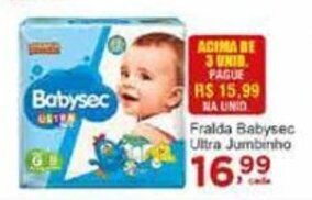 Rossi Supermercado Fralda Babysec Ultra Jumbinho oferta