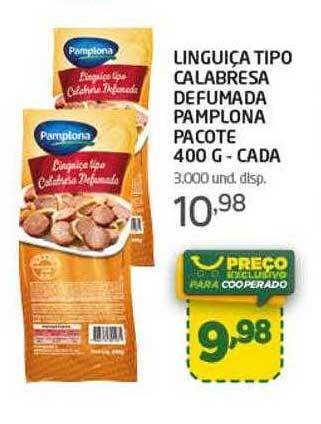 Cooper Linguiça Tipo Calabresa Defumada Pamplona Pacote Cada oferta