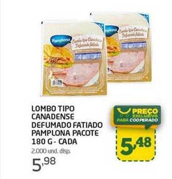 Cooper Lombo Tipo Canadense Defumado Fatiado Pamplona Pacote - Cada oferta