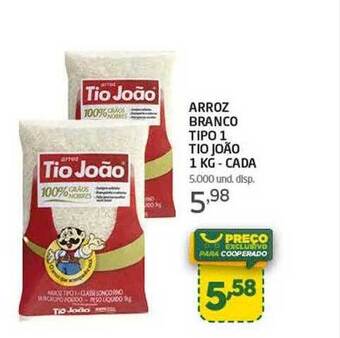 Cooper Arroz Branco Tipo 1 Tio João Cada oferta