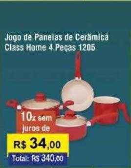Copercana Jogo De Panelas De Cerâmica Class Home 4 Peças 1205 oferta
