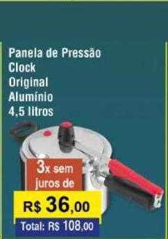 Copercana Panela De Pressão Clock Original Alumínio 4.5 Litros oferta