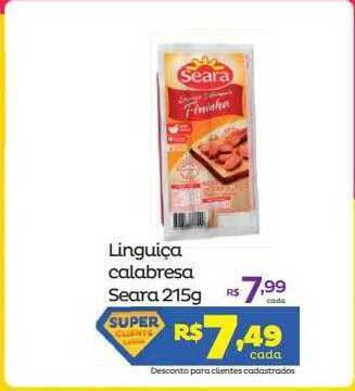 Super Lagoa Linguiça Calabresa Seara oferta