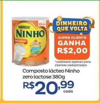 Super Lagoa Composto Lácteo Ninho Zero Lactose oferta