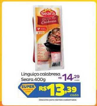 Super Lagoa Linguiça Calabresa Seara oferta
