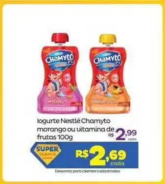 Super Lagoa Iogurte Nestlé Chamyto Morango Ou Vitamina De Frutas oferta