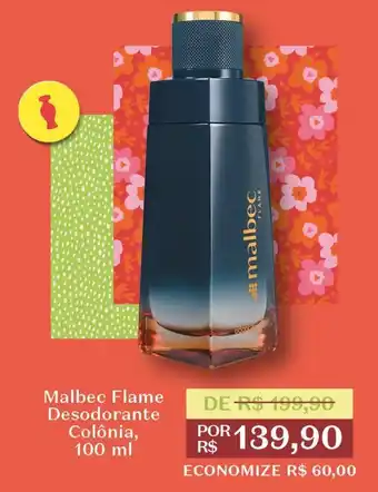O Boticário Malbec flame desodorante colonia 100 ml oferta