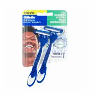 Varejão Irmãos Patrocinio Aparelho de barbear gillette prest com 2un derma proteção oferta