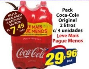 Pack Coca Cola Original 2L c/4 unidades
