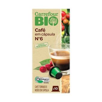 Carrefour Café em cápsula orgânico carrefour bio 50 g oferta