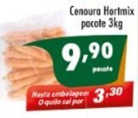 Vencedor Atacadista Cenoura Hortmix pacote 3kg oferta