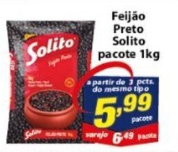 Feijao Preto Solito pacote 1kg