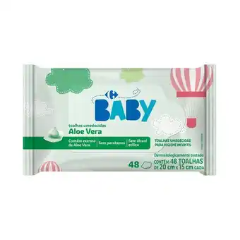Carrefour Lenço umedecido carrefour aloe vera 48 lenços oferta