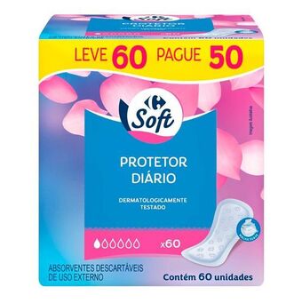 Carrefour Protetor diário carrefour soft leve 60 pague 50 oferta