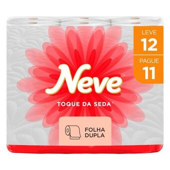 Carrefour Papel higiênico neve toque de seda leve 12 pague 11 - 12 rolos oferta