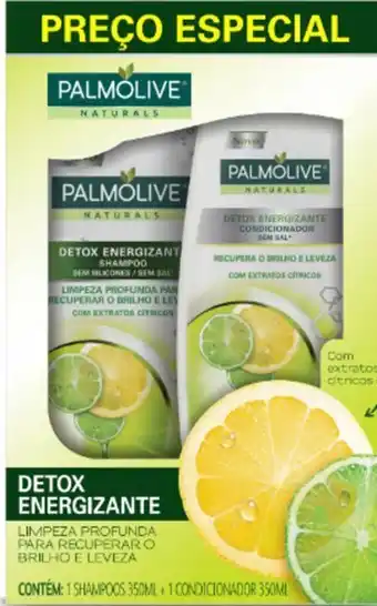 Carrefour Kit shampoo e condicionador detox energizante palmolive natural 350 ml oferta