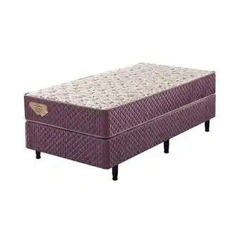 Cama box solteiro molas verticoil 88x25x188 energy lilás ecoflex